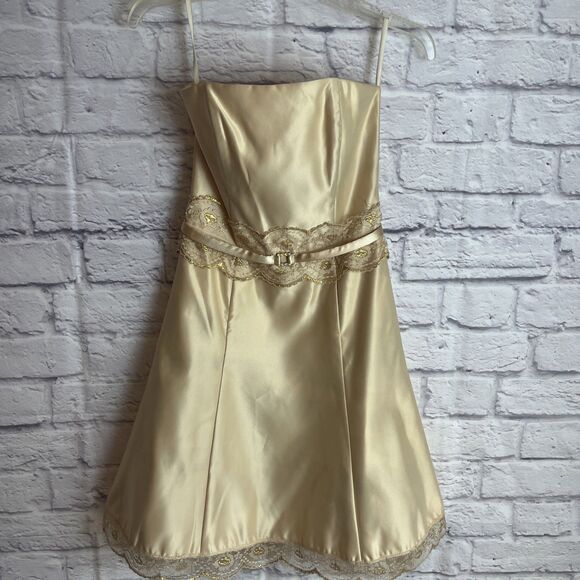 Jessica McClintock For Gunne Sax Vintage 80s Y2K Formal Prom  Girly Dress Size 3 - Picture 10 of 11